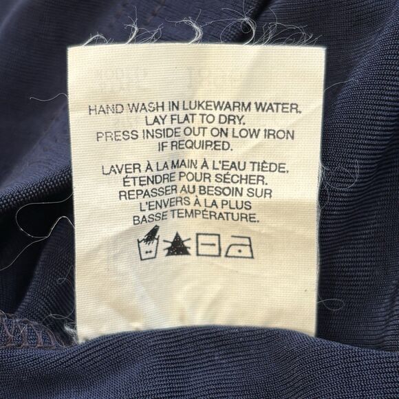 PICADILLY Y2K Maxi Skirt Blue Stretch Acetate Side Slit Elastic Waist - Picture 9 of 9